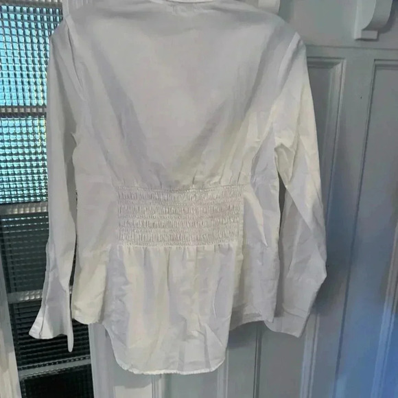 Dizzy Lizzy Women’s White Button Down Shirt Corset Style Waist Sz Small - Picture 2 of 10
